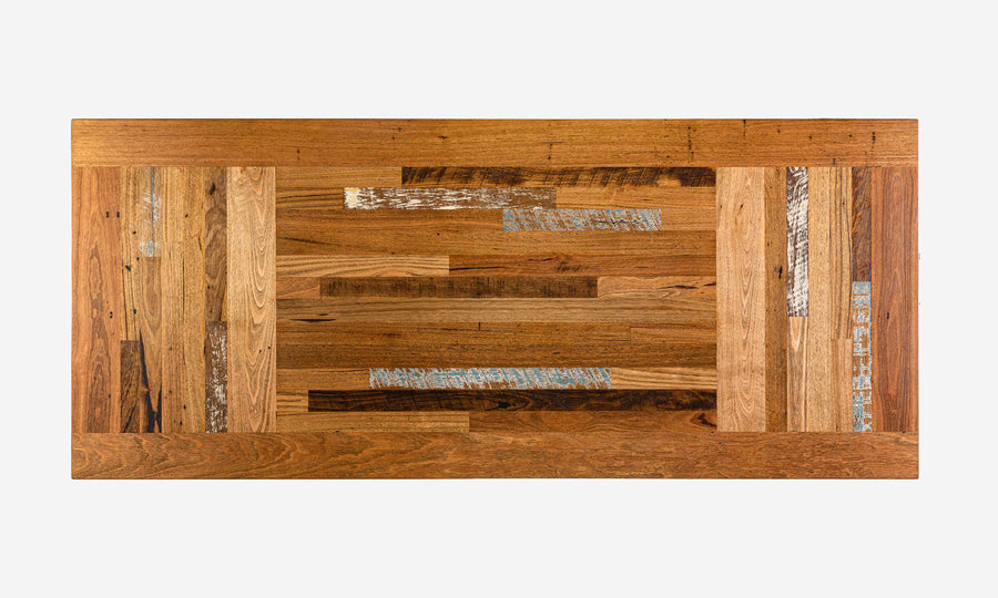"Rokeby" Rustic Triple Wood Panel Dining Table