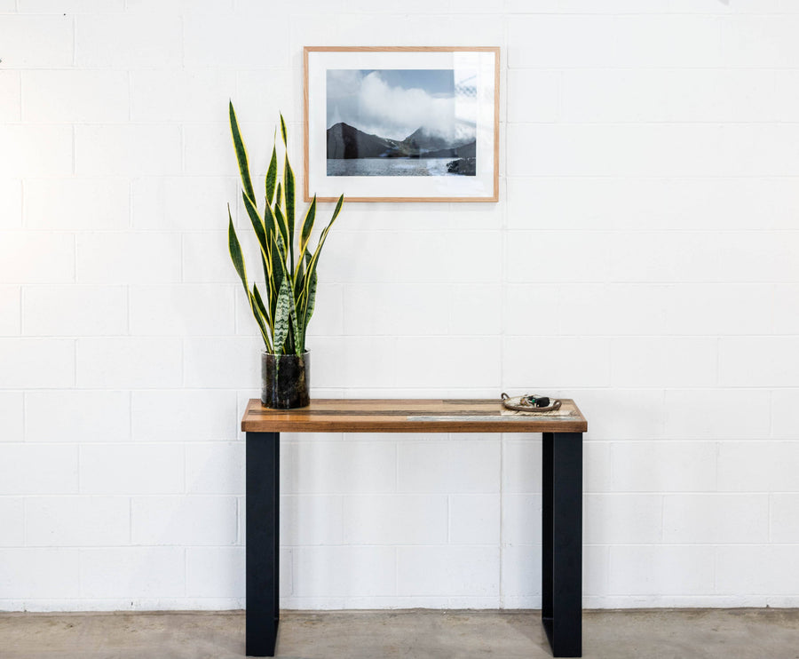 Hall Table | Scatter Style with Steel Box Ends