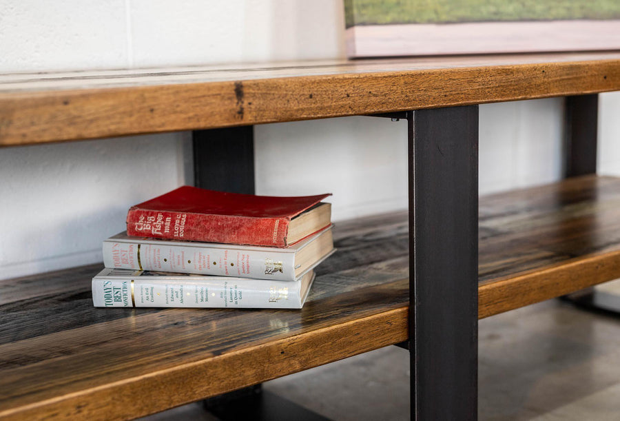 Split Level Timber Bench Timber TV Unit - Split Level Style – ND Recycled Timber Furniture