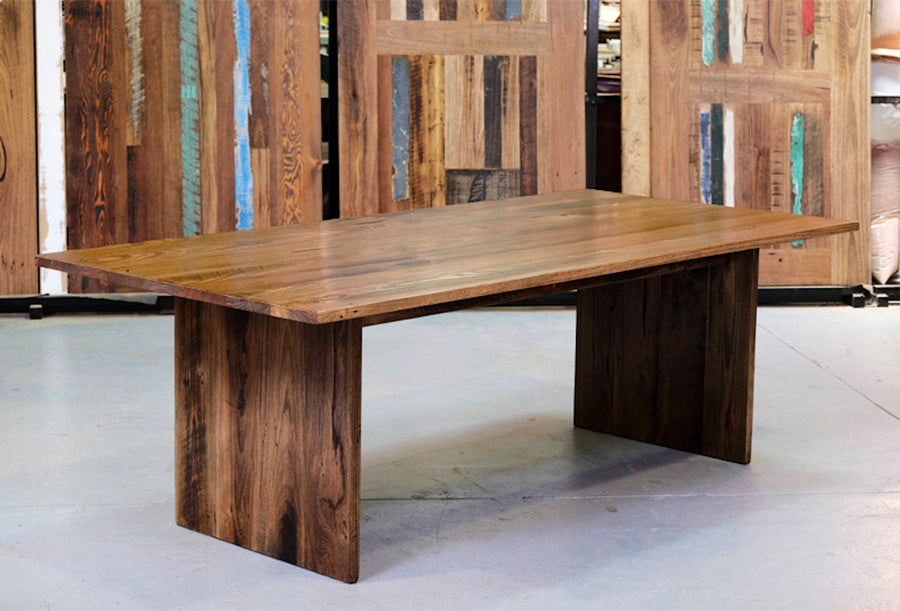 Slab End Style Table | Recycled Stringy Bark